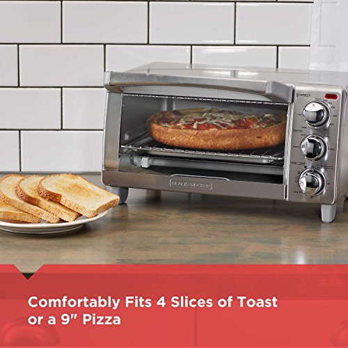 BLACK+DECKER 4-Slice Toaster Oven: Even Toast, 4 Functions