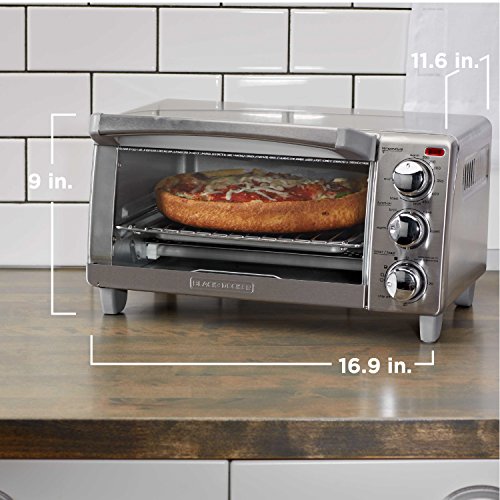BLACK+DECKER 4-Slice Toaster Oven: Even Toast, 4 Functions