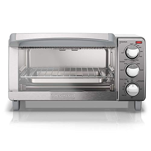BLACK+DECKER 4-Slice Toaster Oven: Even Toast, 4 Functions