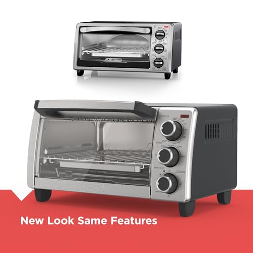 BLACK+DECKER 4-Slice Toaster Oven, 4 Cooking Functions