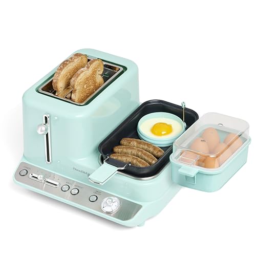Nostalgia Retro 3-in-1 Breakfast Station: Toaster, Griddle, Egg Cooker