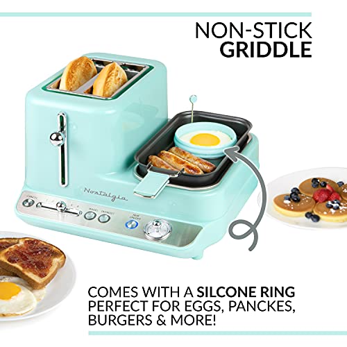 Nostalgia Retro 3-in-1 Breakfast Station: Toaster, Griddle, Egg Cooker