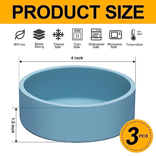 3 Silicone Egg Poaching Cups with Lids