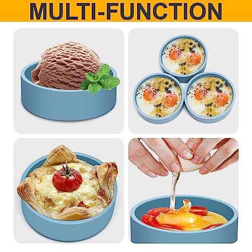 3 Silicone Egg Poaching Cups with Lids