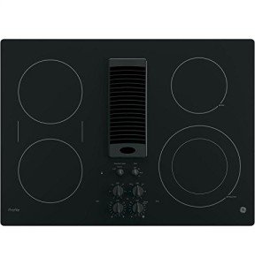 GE Profile Series Electric Cooktop, 30", Black