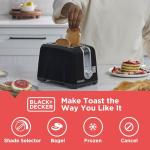 BLACK+DECKER 2-Slice Toaster, T2569B, Wide Slots, 6 Settings