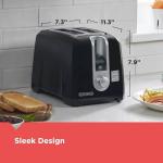 BLACK+DECKER 2-Slice Toaster, T2569B, Wide Slots, 6 Settings