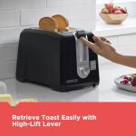 BLACK+DECKER 2-Slice Toaster, T2569B, Wide Slots, 6 Settings