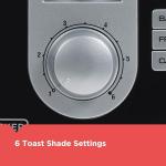 BLACK+DECKER 2-Slice Toaster, T2569B, Wide Slots, 6 Settings