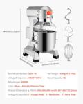 Happybuy 15Qt Commercial Food Mixer with Timing Function
