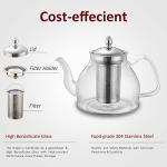 Glass Teapot with Stainless Steel Infuser, 40oz