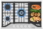 5-Burner Gas Cooktop with Reversible Grill/Griddle