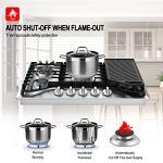 5-Burner Gas Cooktop with Reversible Grill/Griddle