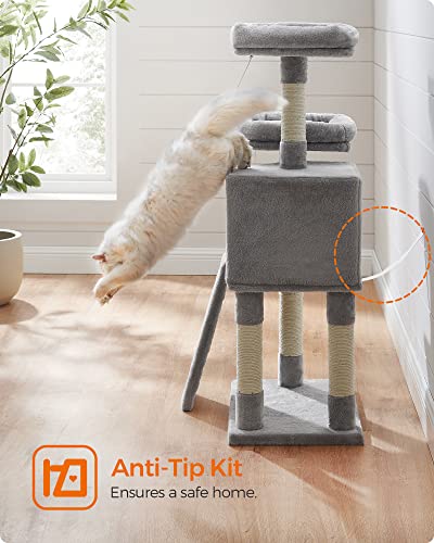 Feandrea 45.3-Inch Cat Tower with Scratching Post