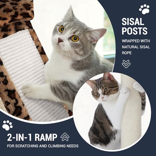 68" Large Cat Tree with Condo and Scratching Post