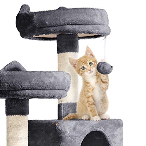 62.2" Cat Tree Tower Condo with Hammock & Perch