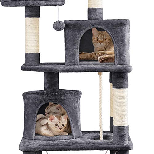 62.2" Cat Tree Tower Condo with Hammock & Perch