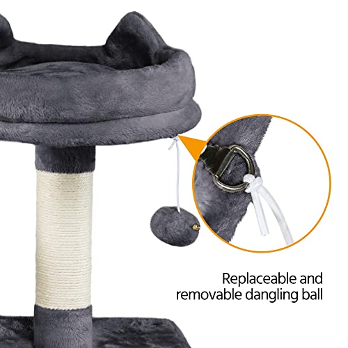 62.2" Cat Tree Tower Condo with Hammock & Perch