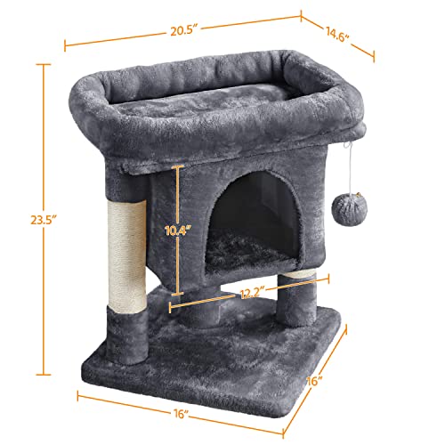 Yaheetech 23.5in Dark Gray Cat Tree Tower
