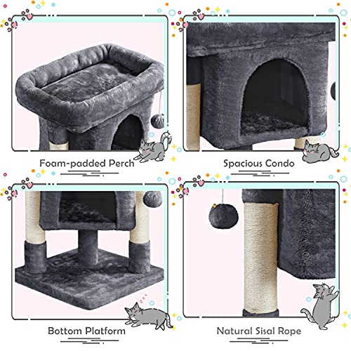 Yaheetech 23.5in Dark Gray Cat Tree Tower