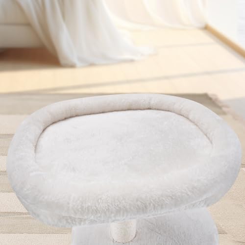 Beige 45in Cat Tree Tower with Condo & Hanging Bed
