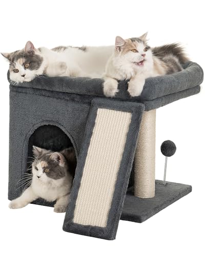 Aechonow Large Cat Tree Tower with Cozy Platform