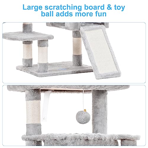 Hey-brother Cat Tree with Large Padded Bed