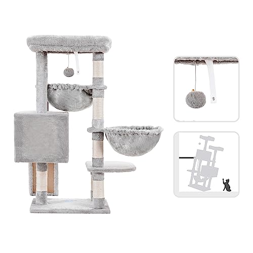 Hey-brother Cat Tree with Large Padded Bed