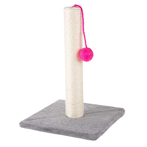 17" Sisal Rope Cat Scratching Post with Toy Ball
