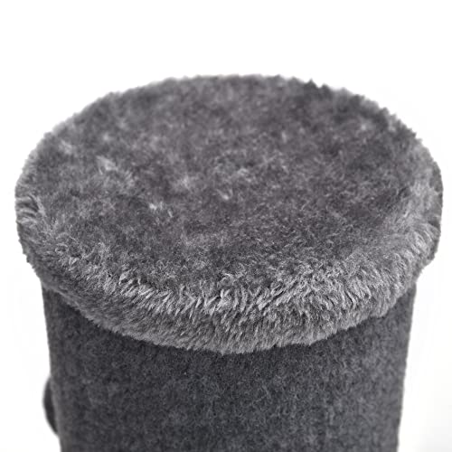 Cat Craft Bobcat Cat Scratching Post for Indoor Cats, Tall Cat Scratch Post, Carpet Cat Scratching Post with Replaceable Toys, Sturdy Base, Large, Gray