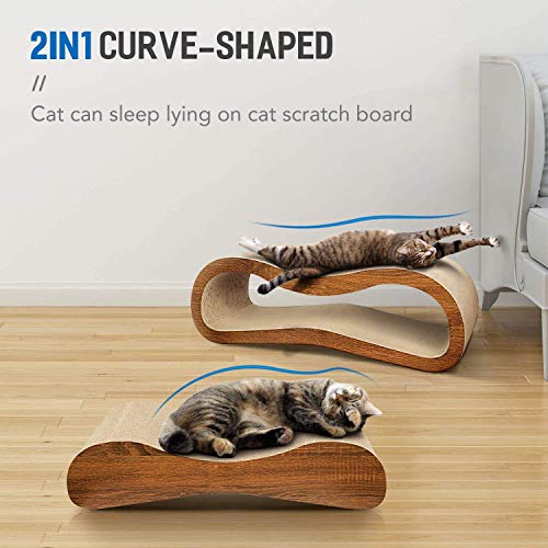FluffyDream Cat Scratcher Lounge Bed with Scratching Post