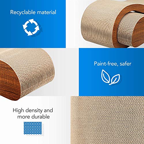 FluffyDream Cat Scratcher Lounge Bed with Scratching Post