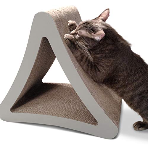 PetFusion 3-Sided Vertical Cat Scratching Post | Play & Perch