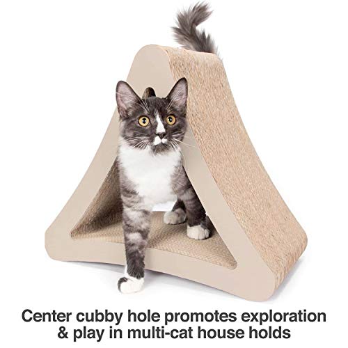 PetFusion 3-Sided Vertical Cat Scratching Post | Play & Perch
