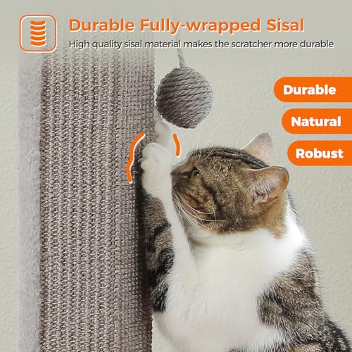 PAWZ Road 32" Cats Ultimate Scratching Post-Gray