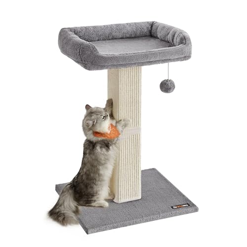 Feandrea 27.9" Cat Scratching Post with Plush Perch