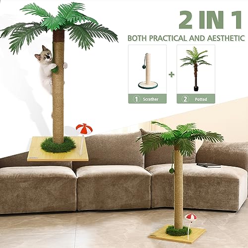32" Tall Sisal Cat Scratching Post with Ball