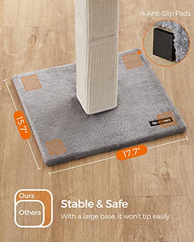 Feandrea 27.9" Cat Scratching Post with Plush Perch