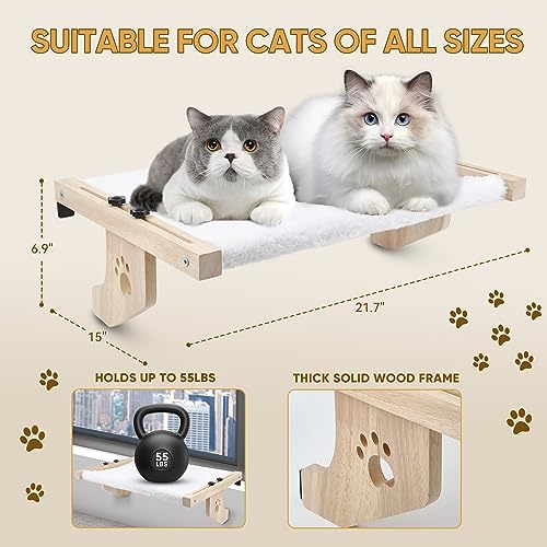 HEMWEE Cat Window Perch, Large Cat Bed Seat