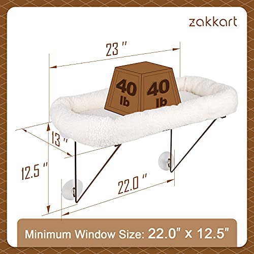 Zakkart Cat Window Perch with Metal Support & Bed