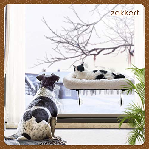 Zakkart Cat Window Perch with Metal Support & Bed