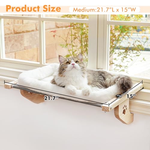 AMOSIJOY Sturdy Cat Hammock Window Perch Bed