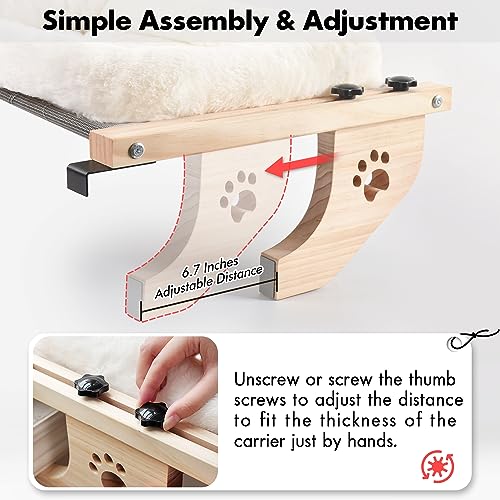 AMOSIJOY Sturdy Cat Hammock Window Perch Bed