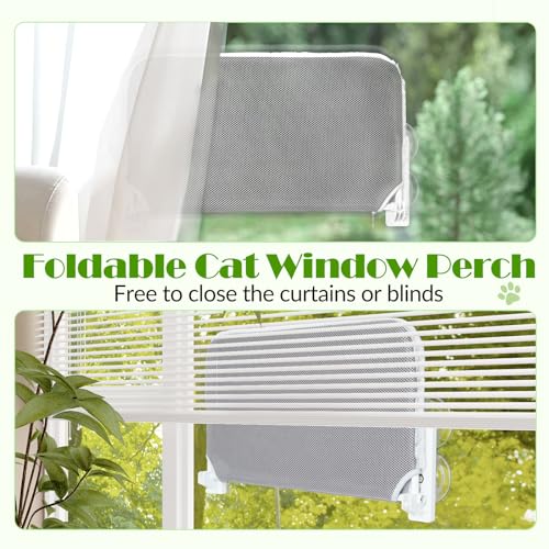 Foldable Cat Window Perch Hammock with Suction Cups