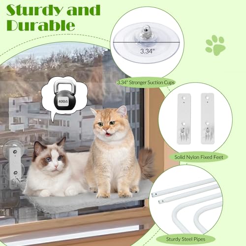 Foldable Cat Window Perch Hammock with Suction Cups