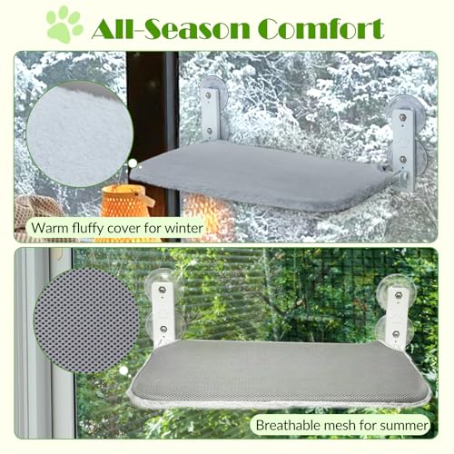 Foldable Cat Window Perch Hammock with Suction Cups
