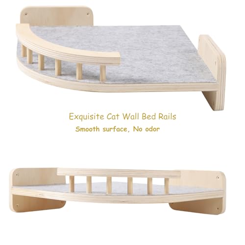 COOLEX Cat Wall Shelves with Steps and Hammock
