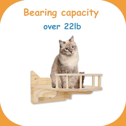 MIUZMORE Pine Wall Cat Climbing Set of 5