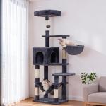 Hey-brother Cat Tree with Large Hammock, Multi-Level Cat Tower