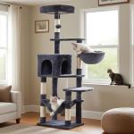 Hey-brother Cat Tree with Large Hammock, Multi-Level Cat Tower